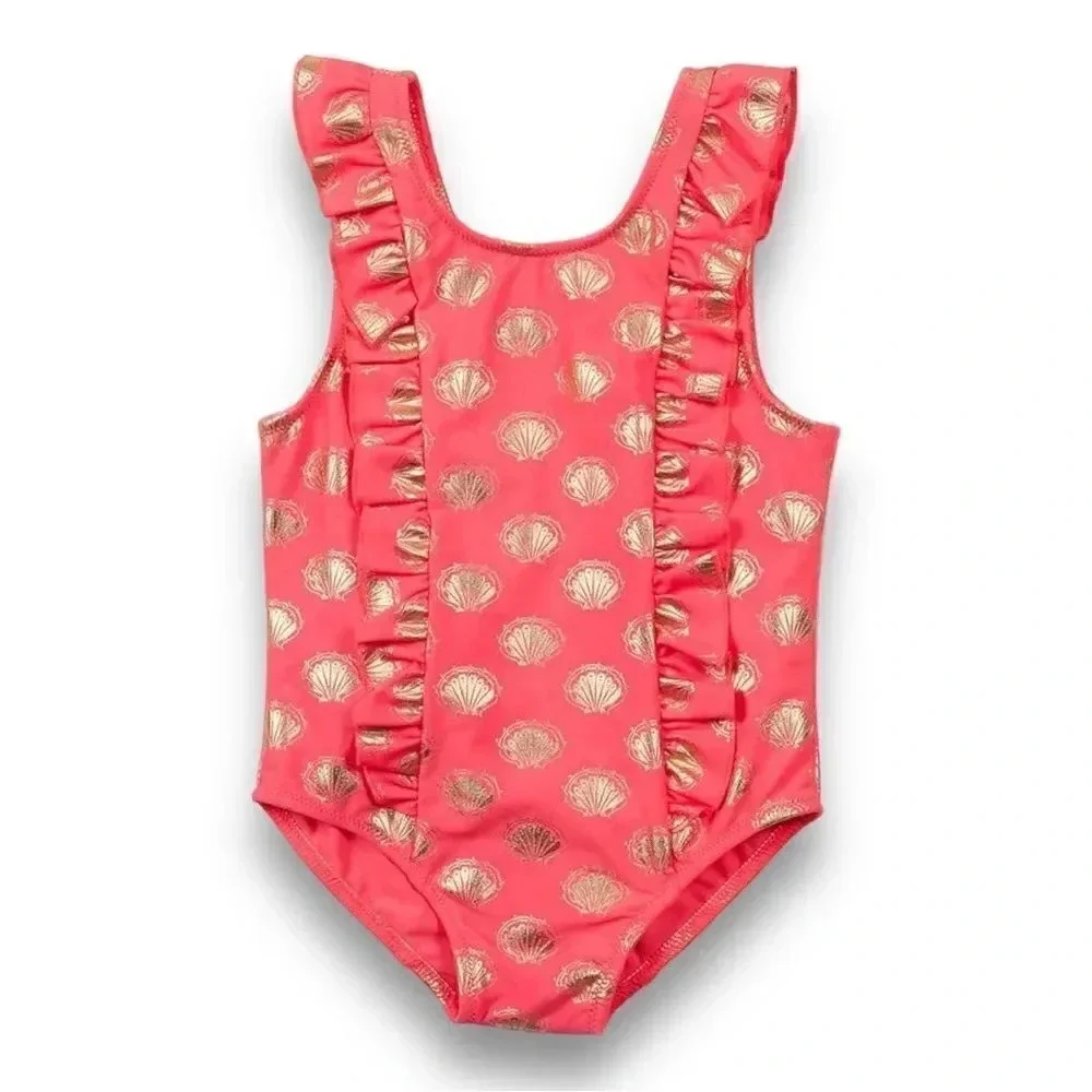 Egg Collective | Diana Coral and Gold One Piece Suit (4) 🐚